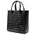 Tote Chanel Black CC Chocolate Bar Patent Nero - vista 2