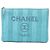 Clutch Chanel Blue Medium Tweed Deauville O Case
