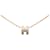 Collier pendentif Hermès Mini Pop H en émail rose or rose Doré  - vue 2