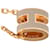 Collier pendentif Hermès Mini Pop H en émail rose or rose Doré  - vue 5