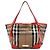 Tote Burberry Brown Small House Check Canvas Bridle Canterbury Marrone Marrone chiaro