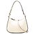 Valentino Borsa Hobo in pelle di vitello granulata bianca Rockstud Bianco Crudo