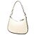 Valentino Borsa Hobo in pelle di vitello granulata bianca Rockstud Bianco Crudo - vista 2