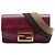 Borsa Baguette Fendi rossa in pelle mini a tracolla Rosso Bordò