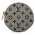 Monedero redondo Mini Lin Monogram gris Louis Vuitton Castaño