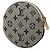 Monedero redondo Mini Lin Monogram gris Louis Vuitton Castaño - vista 2