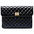 Clutch Chanel Black CC Quilted Patent Flap Nero