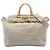 Tote Shopping Prada Beige in Raffia Lino con Frange
