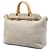 Tote Shopping Prada Beige in Raffia Lino con Frange - vista 2