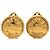 Orecchini Chanel Gold Gold Plated 31 Rue Cambon Round Clip On D'oro