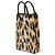 Balenciaga Mini Shopping Phone Holder mit braunem Leopardenmuster und Logo - Ansicht 2