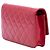 Chanel Red CC gesteppte Patentleder Wallet On Chain Rot - Ansicht 2
