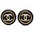 Orecchini a clip Chanel Black CC in resina e placcati in oro Nero