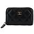 Chanel Caviar Zip Wallet mit Goldakzenten Schwarz
