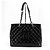 Chanel Patent Grand Shopping Bag Schultertasche Schwarz
