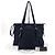 Prada Borsa shopper a tracolla in nylon Pocono con logo argento Blu