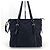 Prada Borsa shopper a tracolla in nylon Pocono con logo argento Blu - vista 2