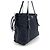 Prada Borsa shopper a tracolla in nylon Pocono con logo argento Blu - vista 4