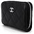 Chanel Tarjetero de piel caviar con cremallera plateada Negro - vista 4