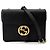 Gucci Kleine Schultertasche mit ineinandergreifender Kette Schwarz - Ansicht 3