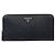 Prada Cartera larga Saffiano Triangle con cremallera Negro
