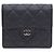 Chanel Portafoglio da donna Small Flap in Caviar Argento CC Nero