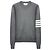 Thom Browne Strick mit Milano-Stich und diagonalem grauen Streifen Braun - Ansicht 7