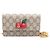 Gucci Mini borsa a tracolla con catena GG Supreme Canvas Cherry Marrone