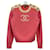 Chanel Cashmere-Strickpullover mit CC-Logo Rot  - Ansicht 1