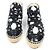 Chanel Espadrillas da donna in tweed nero verniciato con logo CC