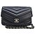 Chanel Borsa a tracolla e crossbody classica in caviar chevron Nero