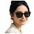 Gucci Gafas de sol Luxury Square Black Acetate Unisex Asian Fit Naranja