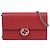 Gucci Mini bolso cartera con cadena de cuero entrelazado Rojo Roja