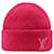 Louis Vuitton Monogram Heritage Beanie Rosa Pink Tuch