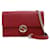 Gucci Borsa a tracolla Mini Flap con Interlocking GG e catena Rosso