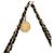 Chanel Borsa a tracolla in metallo dorato media Nero - vista 10