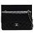 Chanel Borsa a tracolla con catena argentata Nero