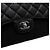 Chanel Borsa a tracolla con catena argentata Nero - vista 9