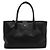 Chanel Borsa Tote Surf in pelle di vitello nera con CC argento, borsa a tracolla Nero