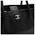 Chanel Borsa Tote Surf in pelle di vitello nera con CC argento, borsa a tracolla Nero - vista 11