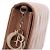 Clutch Lady Dior Rose Canvas Patent con tracolla a catena dorata Nero - vista 12
