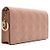 Clutch Lady Dior Rose Canvas Patent con tracolla a catena dorata Nero - vista 4