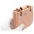 Chanel Mini borsa a tracolla in agnello con catena in oro champagne D'oro - vista 8