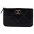 Chanel Clutch Pouch Small in Pelle di Vitello Nera Nero - vista 2