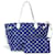 Louis Vuitton Neverfull MM Monogram Denim blu Bianco