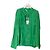 Stella Mc Cartney Stella McCartney Blusa de seda verde con estampado de cadena