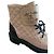 Chanel Stivaletti combat in pelle trapuntata Beige e Nero - vista 2