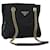 Borsa a Spalla con Catena PRADA Nylon Nero Oro Auth 190360A D'oro