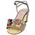 FENDI Ankle Strap Sandals Leather Multicolor Gold Auth 190357M Multiple colors Golden - view 2