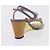 FENDI Ankle Strap Sandals Leather Multicolor Gold Auth 190357M Multiple colors Golden - view 20